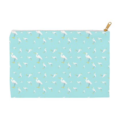 Snowy Egret Accessory Pouch