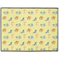 Cats Pattern Floor Mat (Yellow)