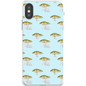 Elephant and Trees Pattern  iPhone Case (Blue)