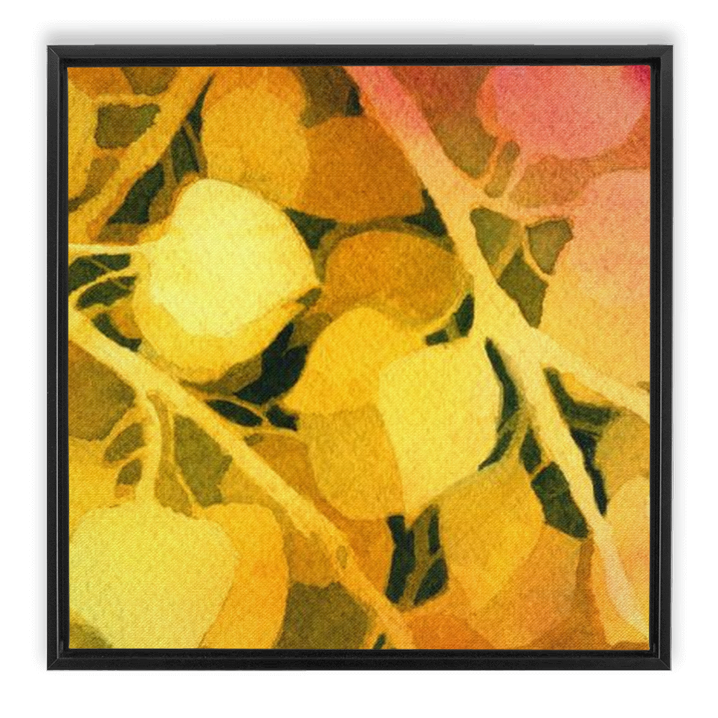 Golden Aspen Framed Traditional Stretched Canvas