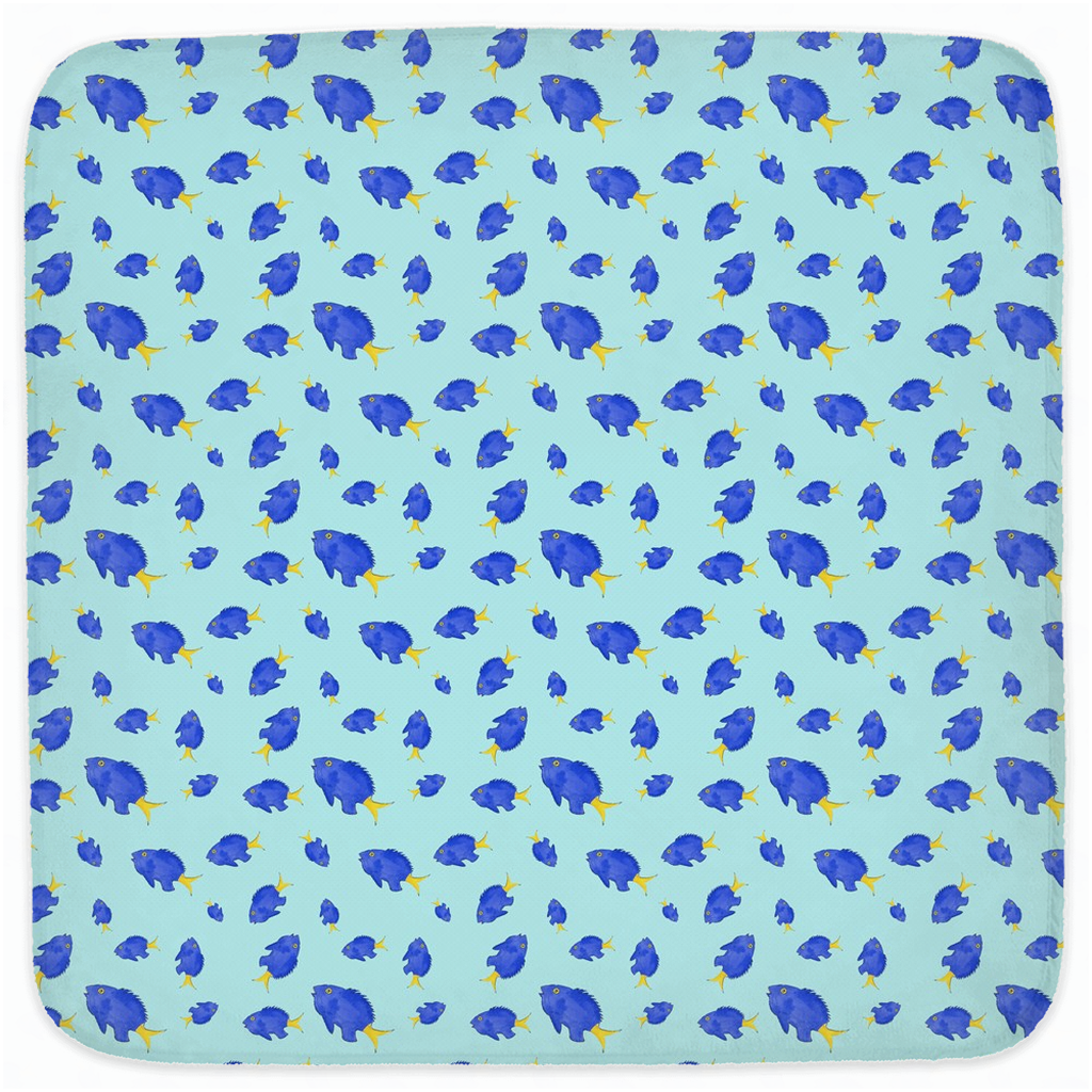 Yellowtail Fish Pattern Hooded Baby Towel