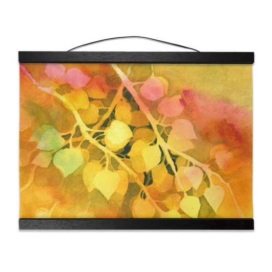 Golden Aspen Hanging Canvas Print