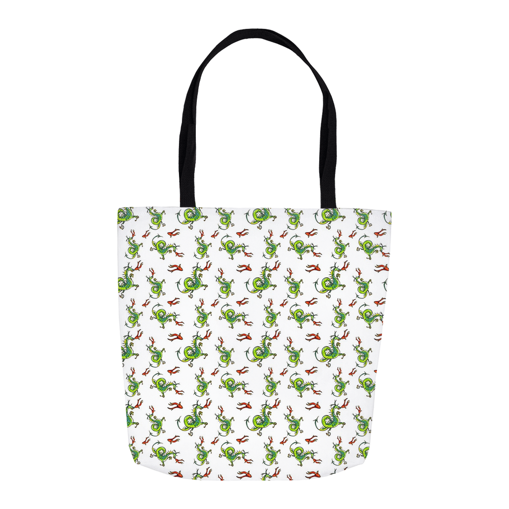 Fire Breathing Dragon Pattern Tote Bag