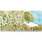 Snowy Egret Fishing Desk Mat