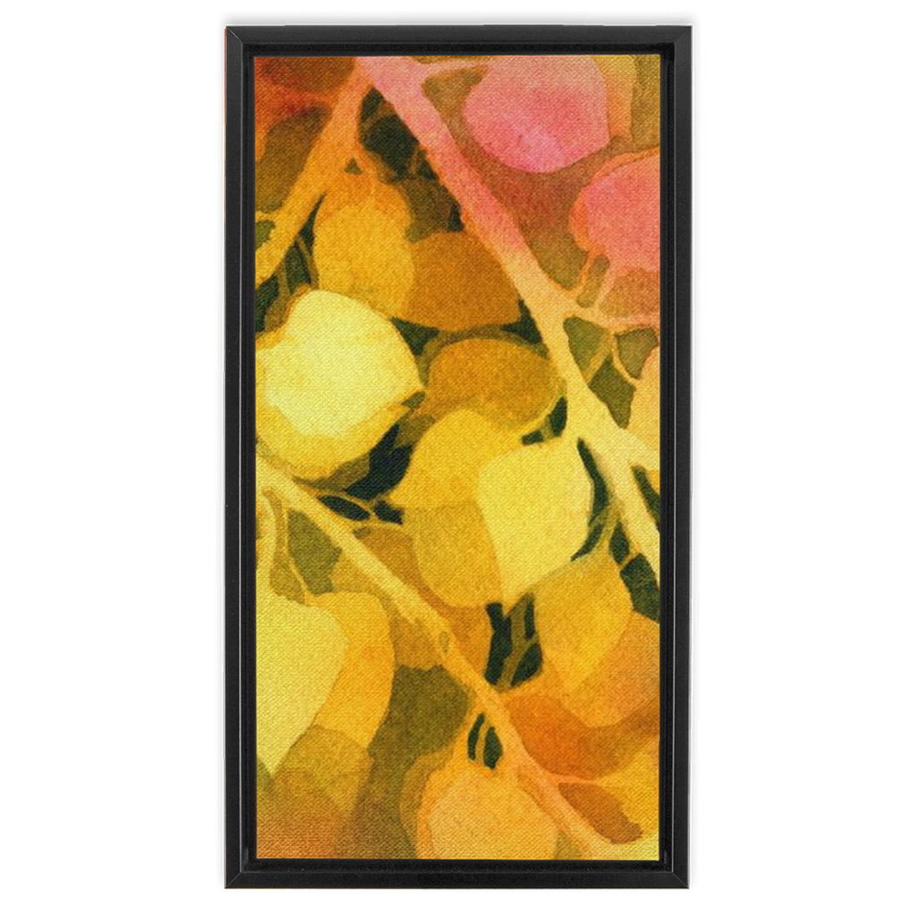Golden Aspen Framed Traditional Stretched Canvas