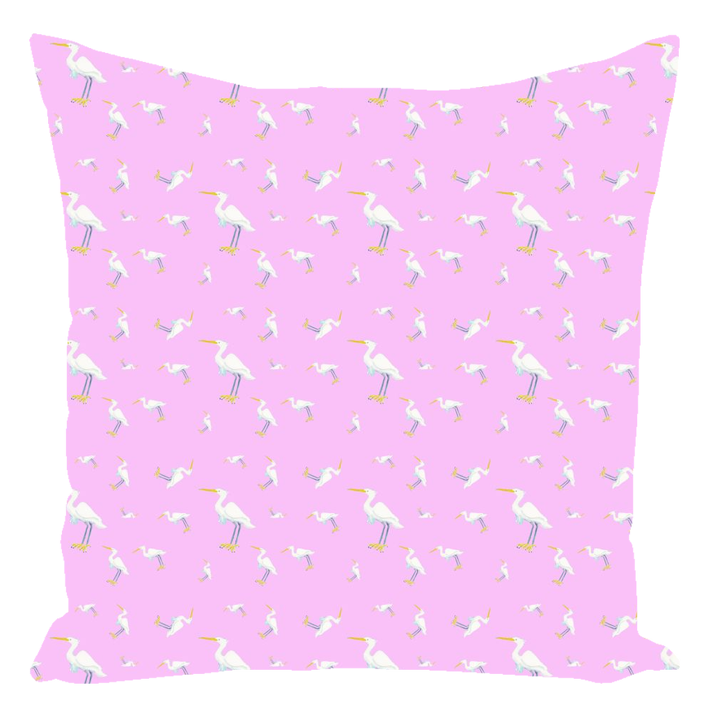 Snowy Egret Pattern (pink)