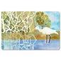 Snowy Egret Fishing Desk Mat