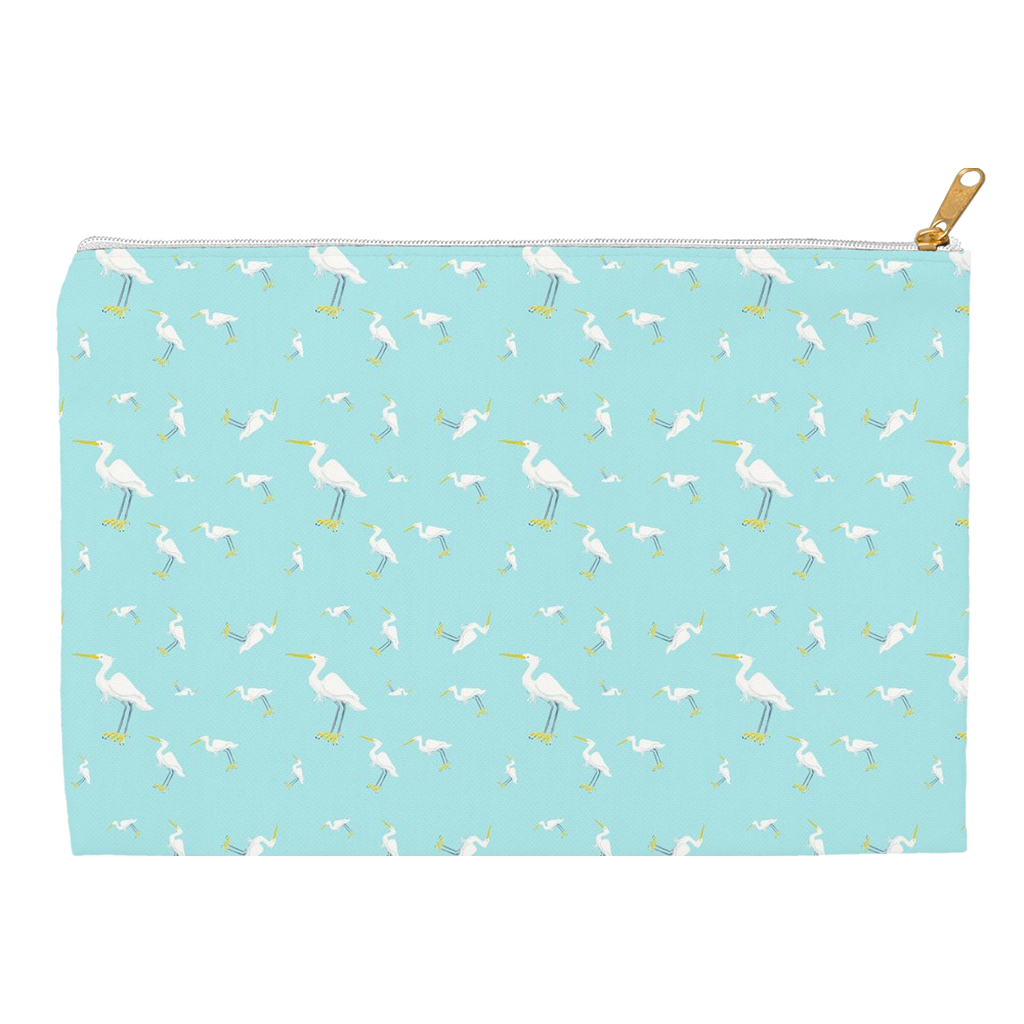 Snowy Egret Accessory Pouch