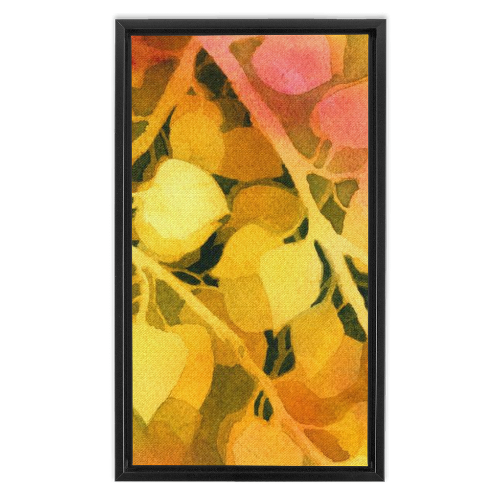 Golden Aspen Framed Traditional Stretched Canvas