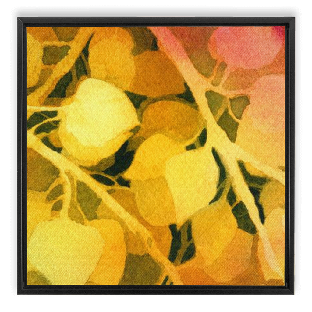 Golden Aspen Framed Traditional Stretched Canvas