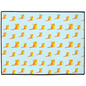 Happy Cat Pattern Floor Mat (blue)