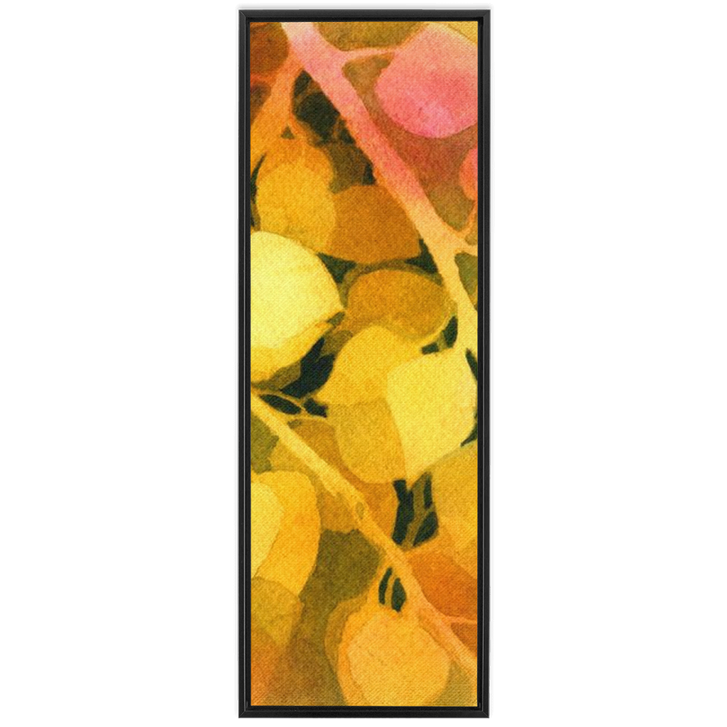 Golden Aspen Framed Traditional Stretched Canvas
