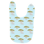 Elephant and Trees Baby Bib (Blue)