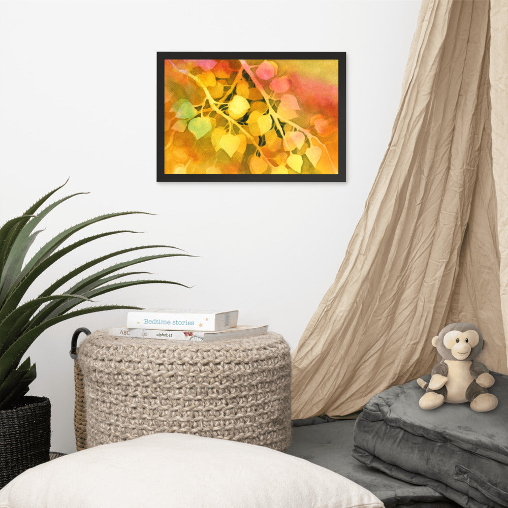 Aspen Leaves Framed Print