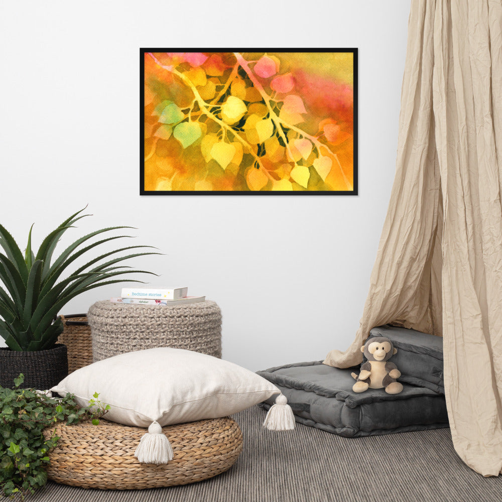 Aspen Leaves Framed Print