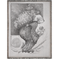 Flower Lady with Basket Woven Blanket