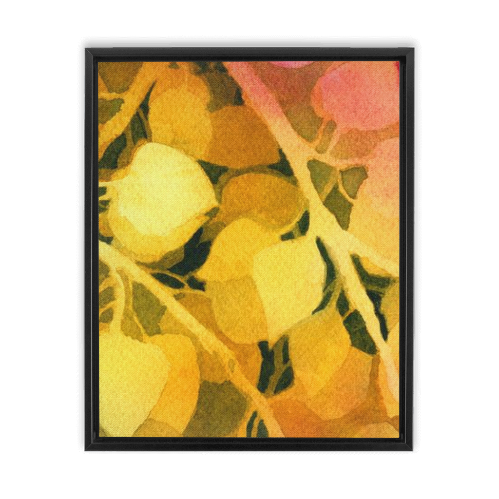 Golden Aspen Framed Traditional Stretched Canvas