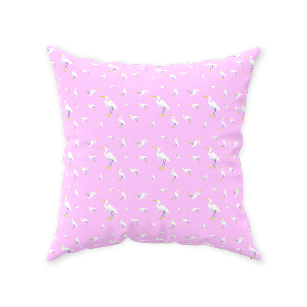 Snowy Egret Pattern (pink)