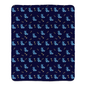 Simple Dog and Bone Pattern Sherpa Blanket (Dark Blue)