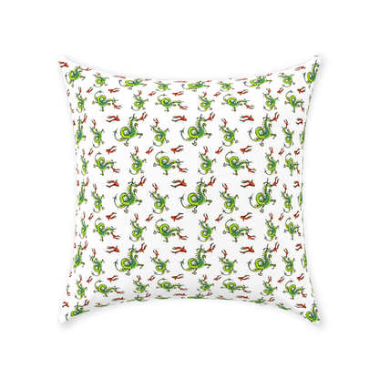 Fire Breathing Dragon  Pattern Throw Pillow