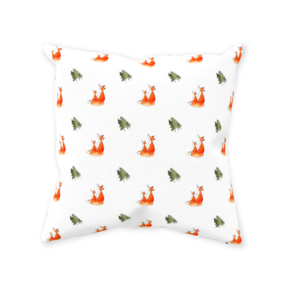 Fox and Trees Pattern (White)