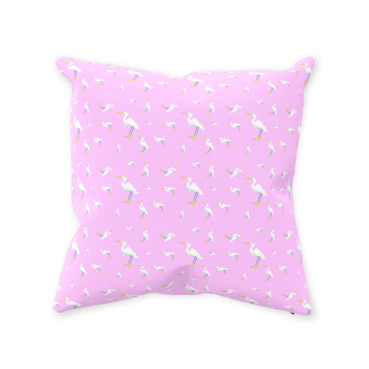 Snowy Egret Pattern (pink)
