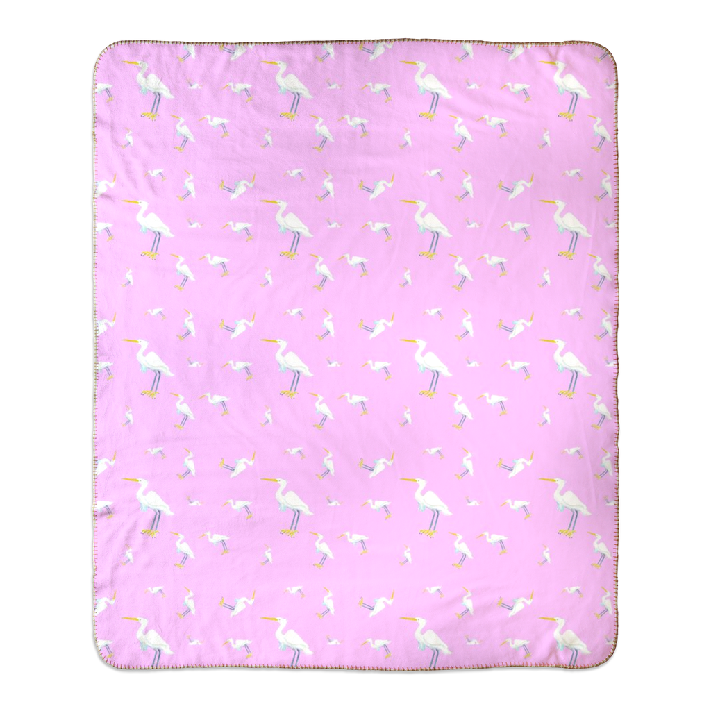 Snowy Egret Pattern (pink)