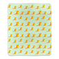 Happy Cat Pattern Sherpa Blanket - (Green)