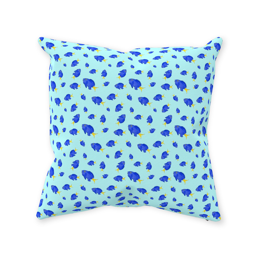 Yellowtail Fish Pattern Throw Pillow