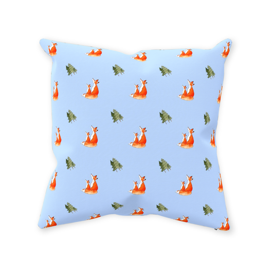 Fox and Trees Pattern (Light Blue)