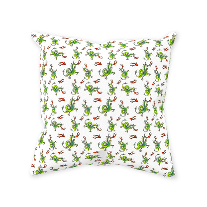 Fire Breathing Dragon  Pattern Throw Pillow