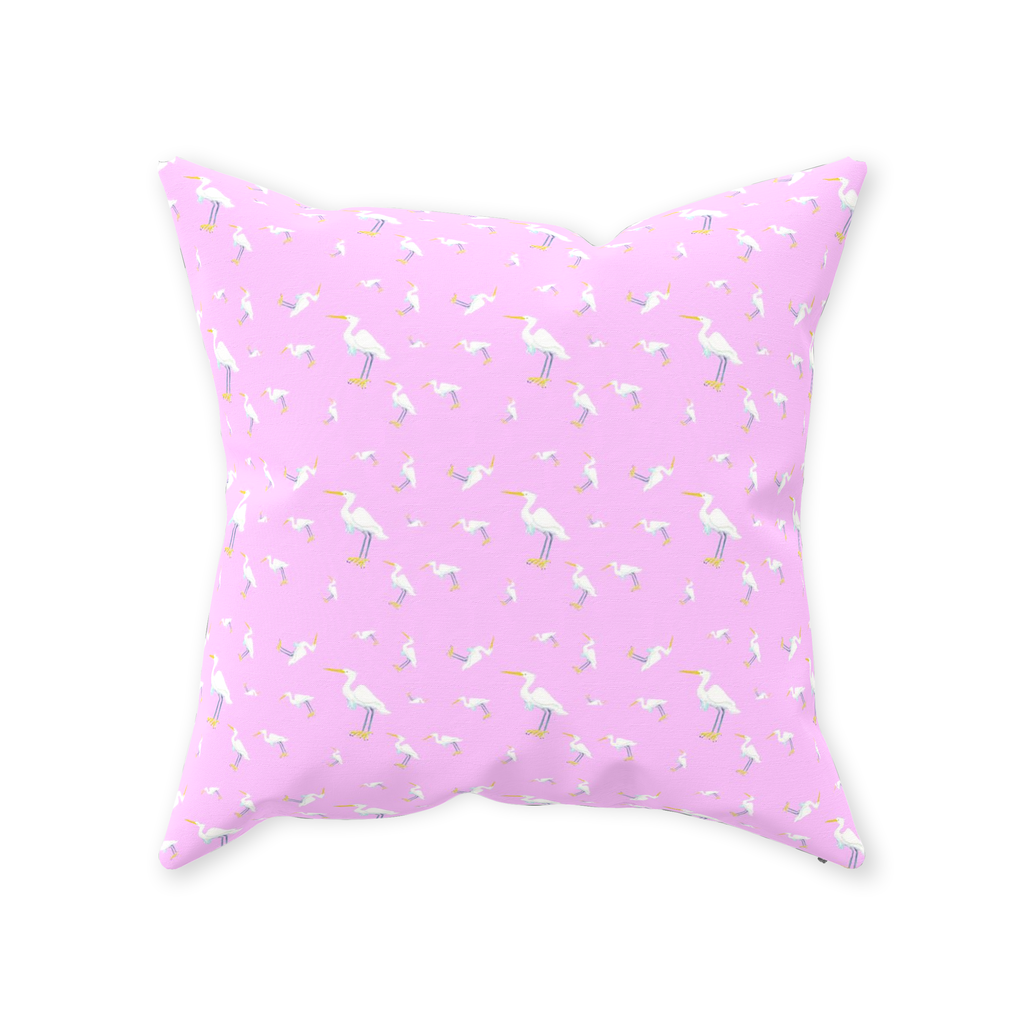 Snowy Egret Pattern (pink)